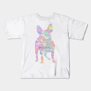French Bulldog Animal Pet Text Word Cloud Kids T-Shirt